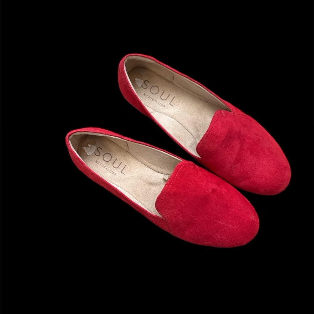Soul by Naturalizer red slip ons, gently used, in box. 7.5 stylish comfort
